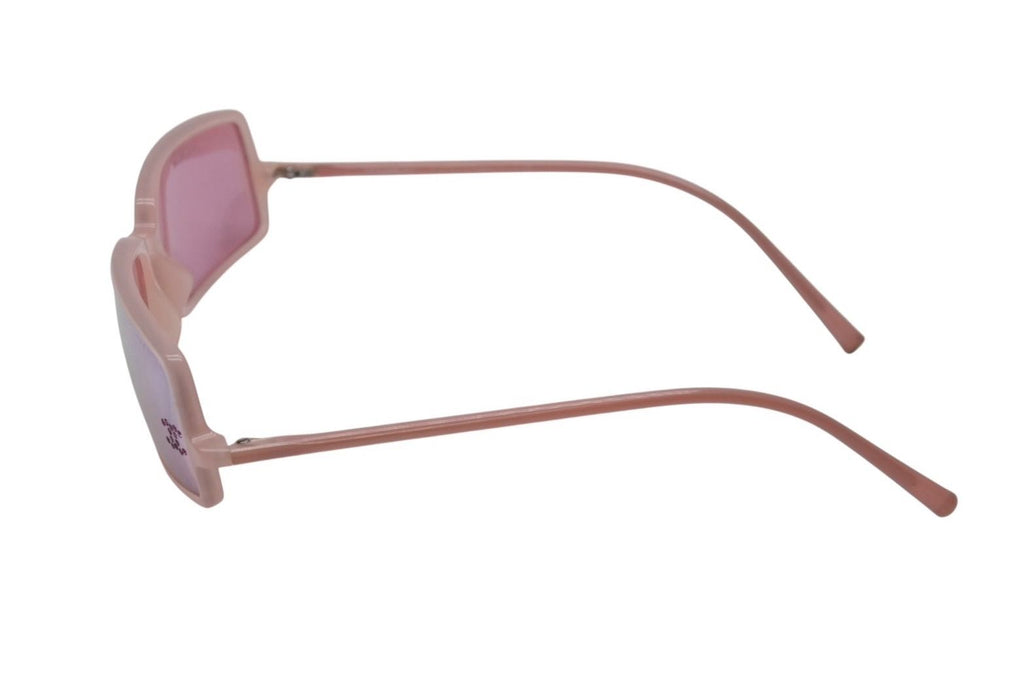 Chanel CC Logo Rhinestone Square Sunglasses Pink Acetate Eyewear — view 8