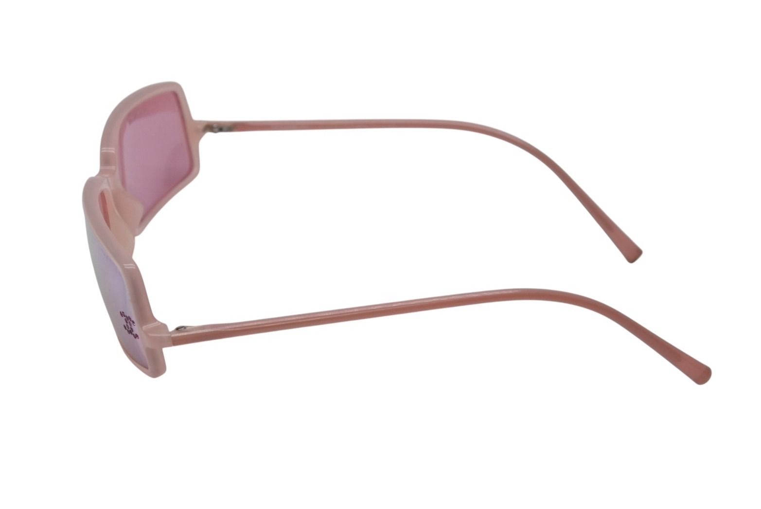 Chanel CC Logo Rhinestone Square Sunglasses Pink Acetate Eyewear — view 8