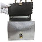 Fendi Canai Mini Shoulder Bag Leather Silver — view 7