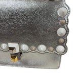 Fendi Canai Mini Shoulder Bag Leather Silver — view 9