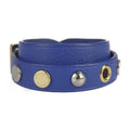 Louis Vuitton Bracelet Spike It M6693 F 17 Leather Blue Gold Hardware