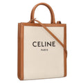 Celine Vertical Cabas Mall Canvas Logo Tote Bag