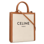 Celine Vertical Cabas Mall Canvas Logo Tote Bag — view 2