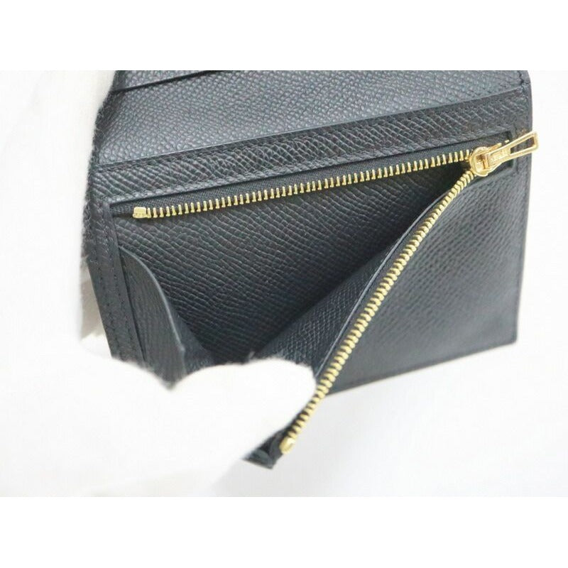 Hermes Bearn Compact Bifold Wallet Epsom Black Gold — view 6