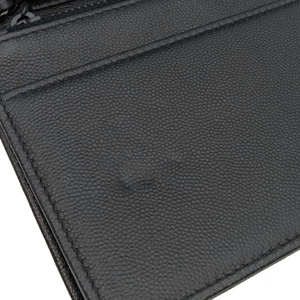 Chanel Chain Wallet Boy Caviar Leather Black Hardware — view 7