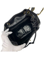 Chanel Bag Backpack Rucksack Black Gold Quilted Turn Lock