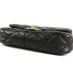 Chanel Small Flap Black Gold Lambskin Chain Shoulder Bag — view 3