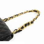 Chanel Small Flap Black Gold Lambskin Chain Shoulder Bag — view 4