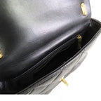 Chanel Small Flap Black Gold Lambskin Chain Shoulder Bag — view 5
