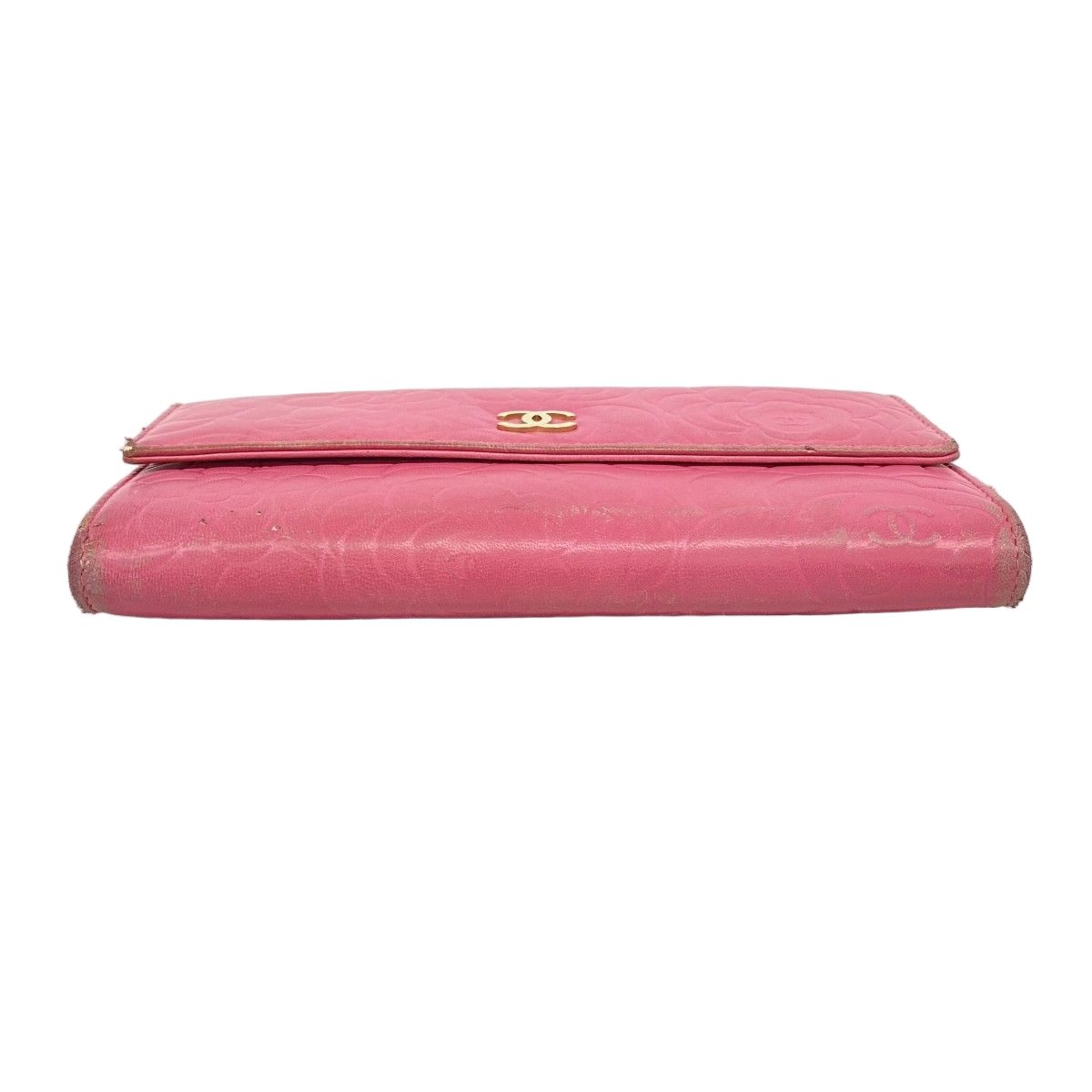 Chanel Wallet Camellia Lambskin Pink Champagne Gold — view 2