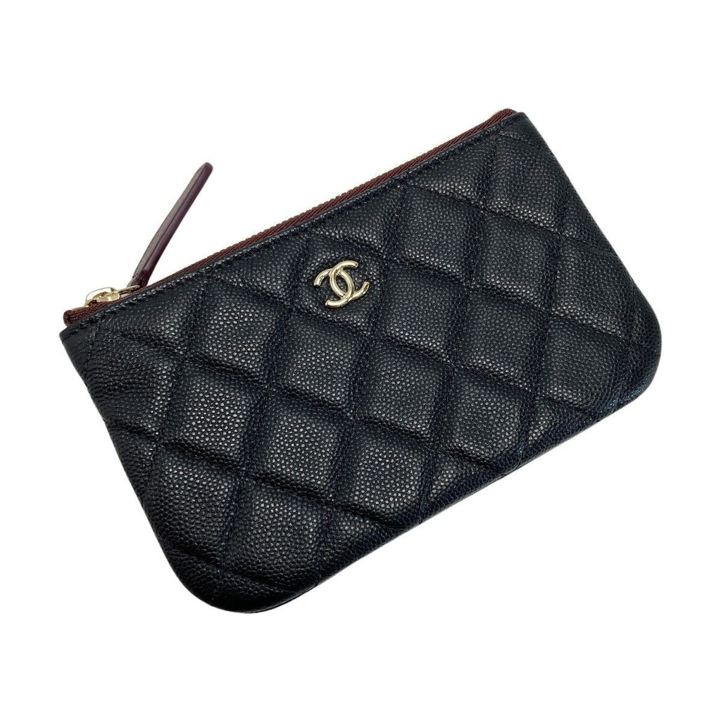 Chanel Quilted Classic Mini Pouch Black Caviar Leather