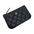 Chanel Quilted Classic Mini Pouch Black Caviar Leather