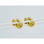 Hermes H Cube Earrings GP Gold Plated Ivory Accessories Jewelry — view 6