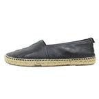 Saint Laurent Paris Espadrilles Leather Slip on Shoes Logo Embroidery