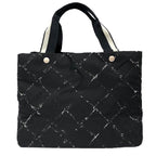 Chanel Travel Line Tote MM Black Vintage