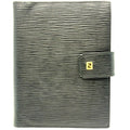 Fendi Epi Leather Agenda Pass Port Cover Case Notebook Black