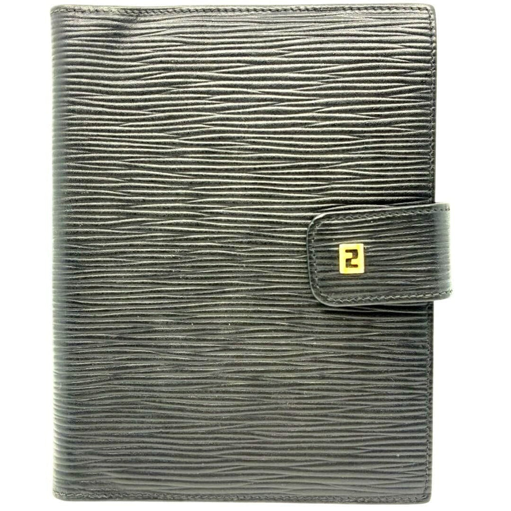 Fendi Epi Leather Agenda Pass Port Cover Case Notebook Black — view 2