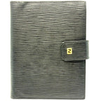 Fendi Epi Leather Agenda Pass Port Cover Case Notebook Black — view 2