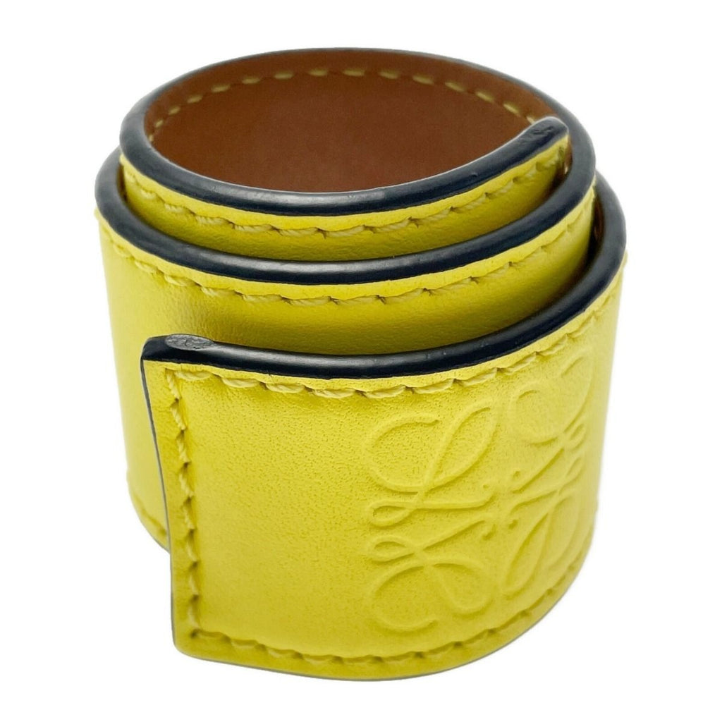 Loewe Slap Bracelet Anagram Yellow Leather Accessories