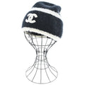 Chanel Knit Cap Beanie Black White