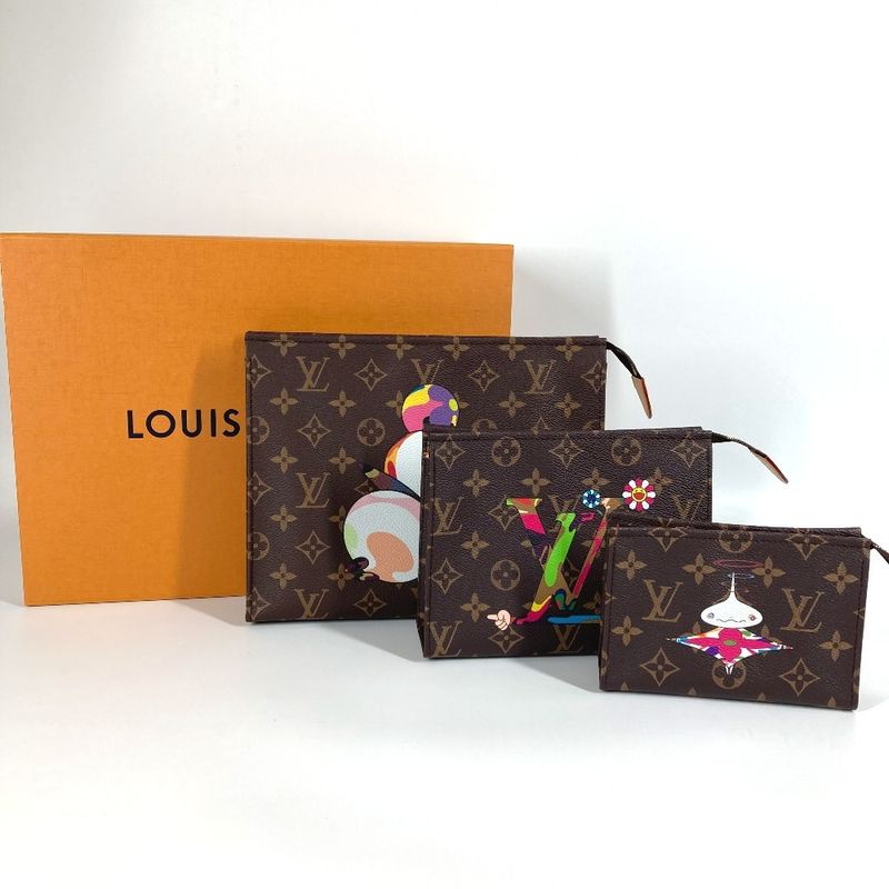 Louis Vuitton Clutch Bag Trio Poche Toilette Monogram Canvas Multicolor — view 2
