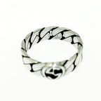 Gucci Silver Interlocking G Chain Ring 5.1 925 Engraved — view 7