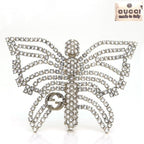 Gucci Brooch Interlocking G Butterfly Rhinestone Metal — view 2