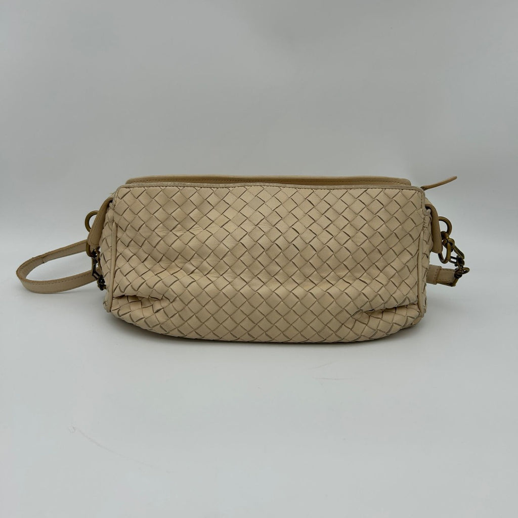 Bottega Veneta Intrecciato Chain Shoulder Bag Beige Leather — view 2