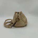 Bottega Veneta Intrecciato Chain Shoulder Bag Beige Leather — view 4