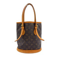 Louis Vuitton Bucket PM Monogram Leather Brown Light Shoulder Bag Gold
