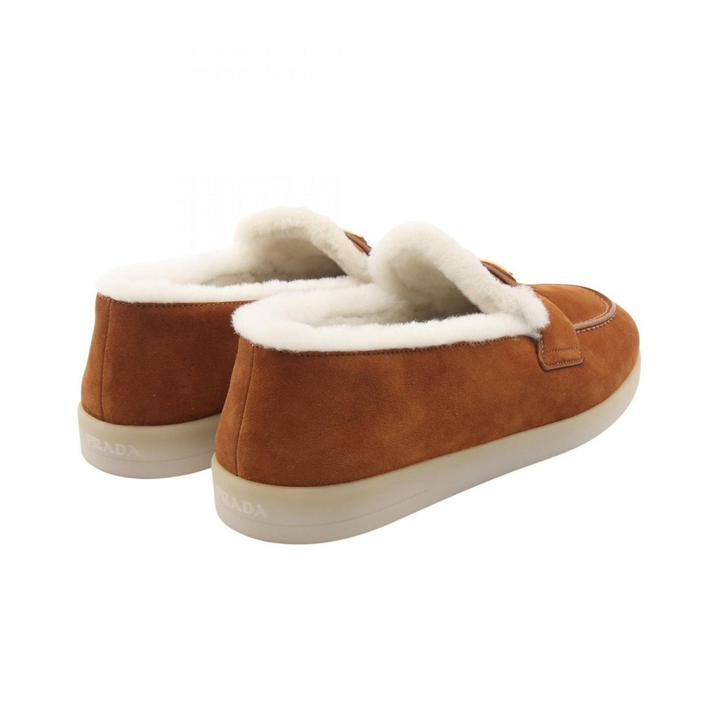 Prada Loafers Triangle Logo Brown — view 2