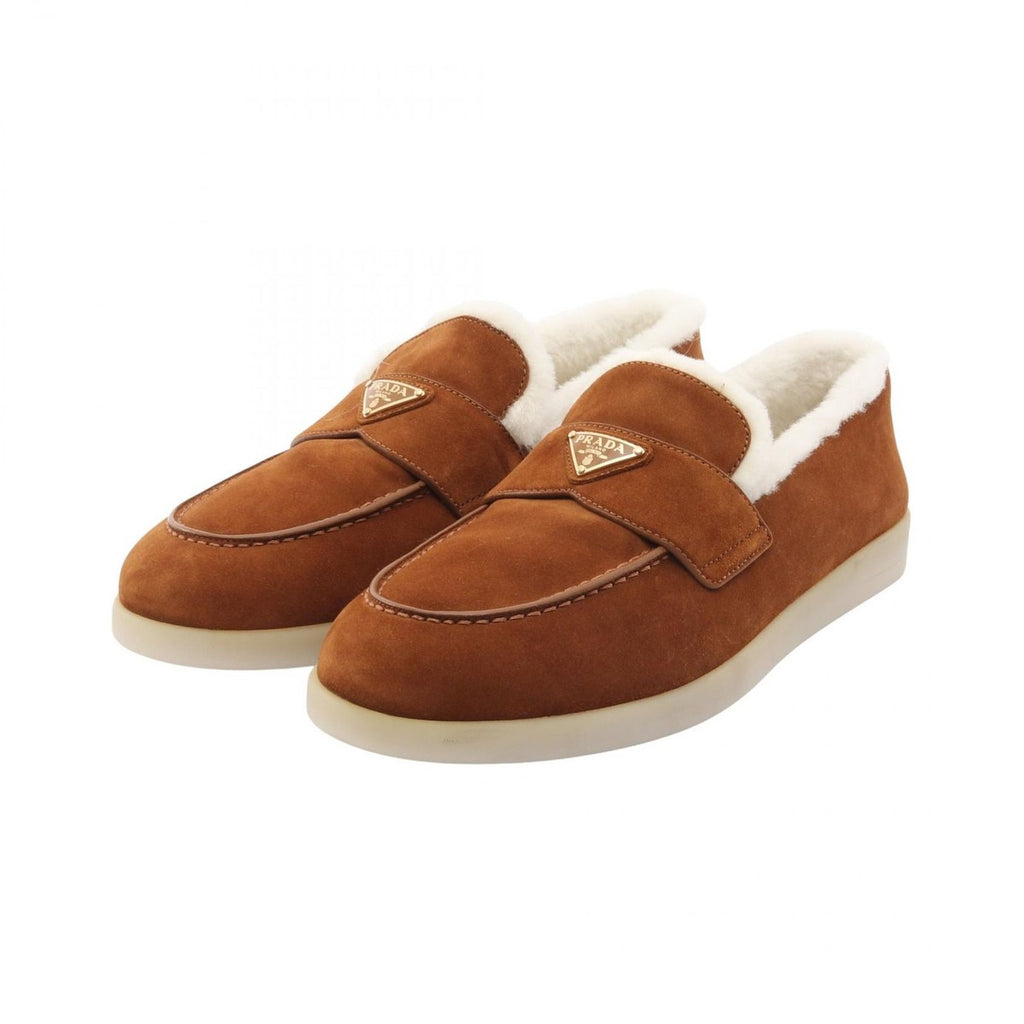 Prada Loafers Triangle Logo Brown