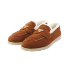 Prada Loafers Triangle Logo Brown
