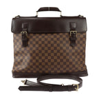 Louis Vuitton West End PM Boston Bag Calf Ebne Brown Gold Hardware