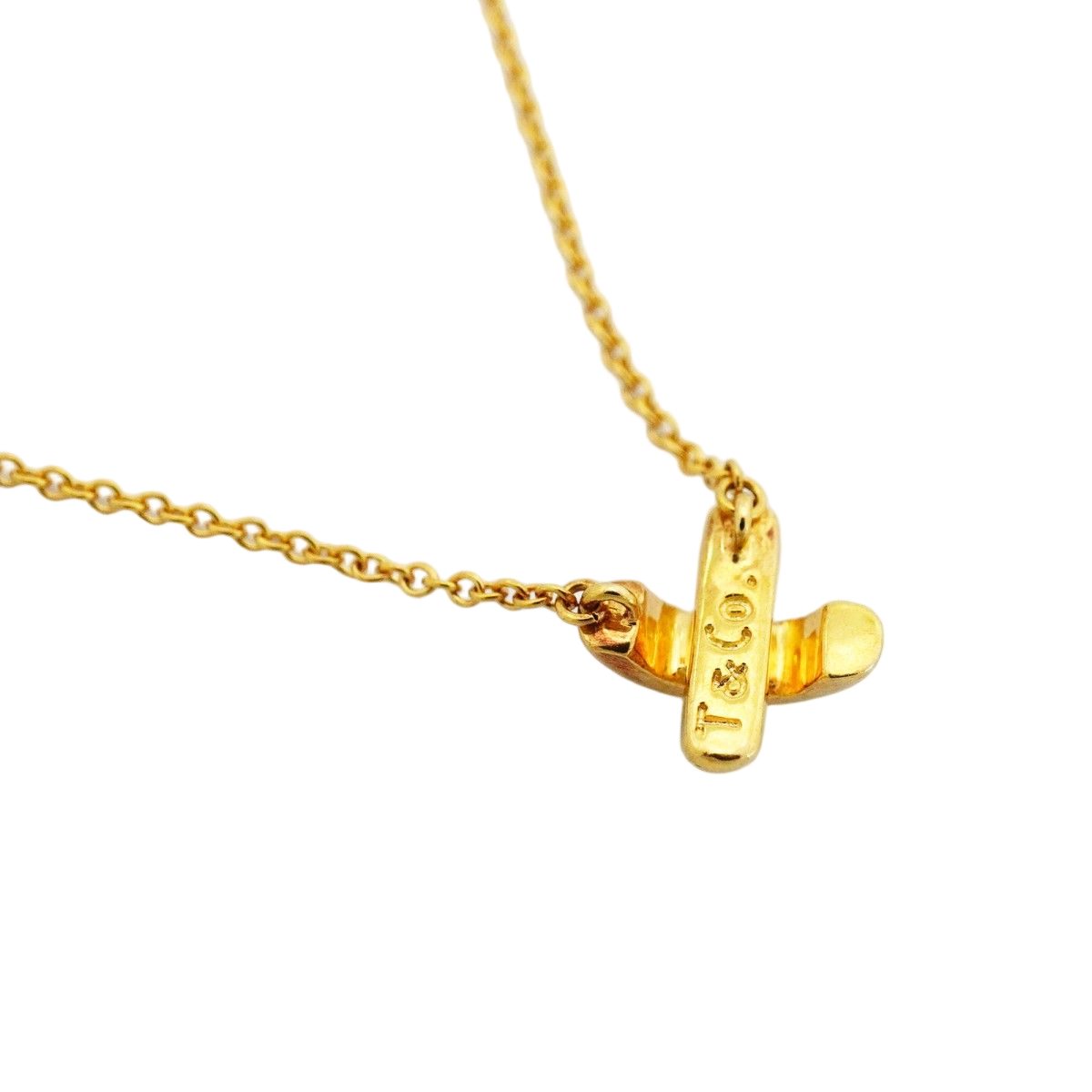 Tiffany & Co Necklace Cross Stitch 18k Yellow Gold — view 2