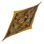 Hermes Scarf Pleated Silk Casse Noisette Nutcracker Yellow — view 2
