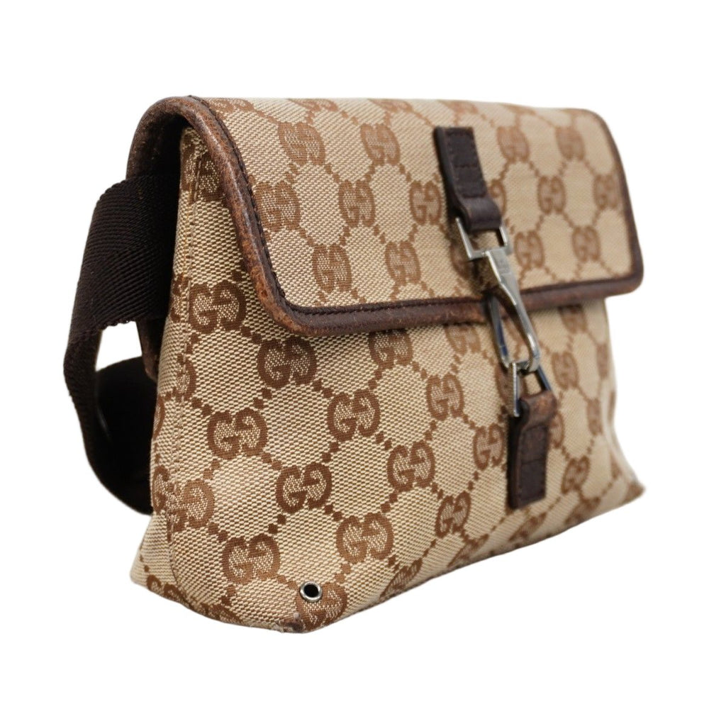 Gucci Waist Bag GG Canvas Brown Silver — view 2