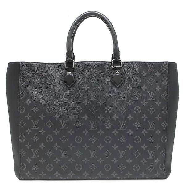Louis Vuitton Tote Bag Grand Sac Monogram Eclipse Silver