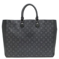 Louis Vuitton Tote Bag Grand Sac Monogram Eclipse Silver