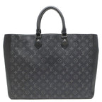 Louis Vuitton Tote Bag Grand Sac Monogram Eclipse Silver