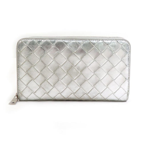 Bottega Veneta Round Zipper Long Wallet Intrecciato