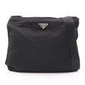 Prada Shoulder Bag Black Nylon Triangle Logo