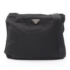 Prada Shoulder Bag Black Nylon Triangle Logo