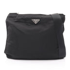 Prada Shoulder Bag Black Nylon Triangle Logo — view 2