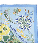 Hermes Carre 45 Scarf en Attendant Ulysse Silk Light Blue Bandana — view 6