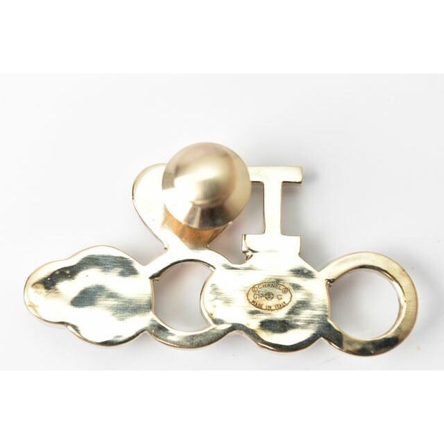 Chanel Brooch Pin Badge I Love Coco Heart Motif — view 3