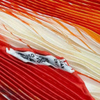 Hermes Pleated Scarf Smiles in Third Millenary Silk Red — view 6