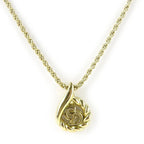 Christian Dior Necklace Metal Gold Plated Accessories CD Logo