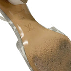 Louis Vuitton Silhouette Line Monogram Sandals Shoes Canvas Leather Light Gray — view 8