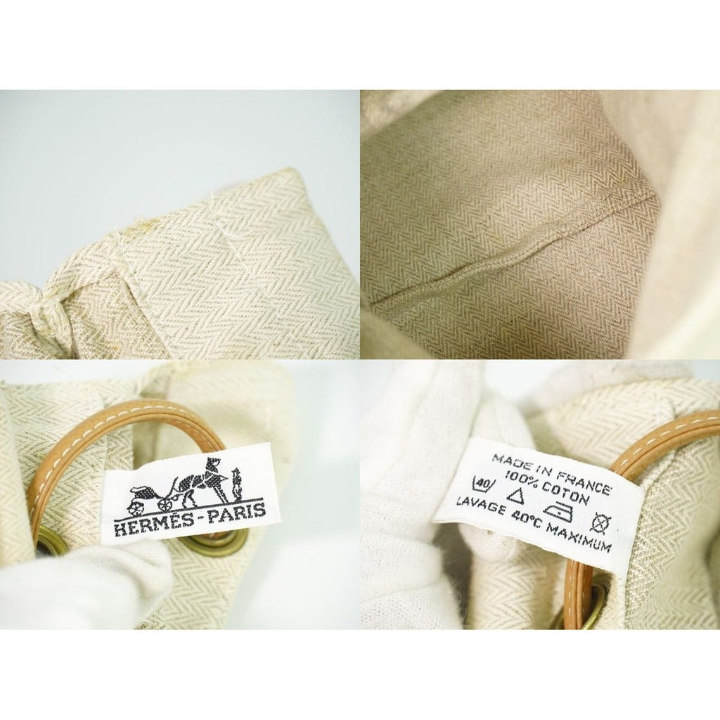 Hermes Aline GM Shoulder Bag Tote Canvas Ivory — view 9